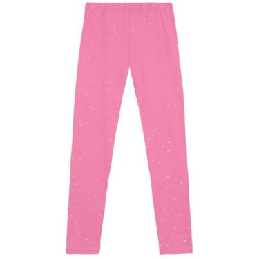 Imagem de Calça legging infantil menina com brilho Brandili, 10, Rosa