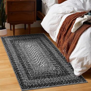 Imagem de RUGSREAL Tapete de entrada 5 x 7 cm pequeno tapete de cabeceira com suporte de borracha lavável à máquina tapete de sala de estar antiderrapante tapete de banheiro resistente a manchas tapete de