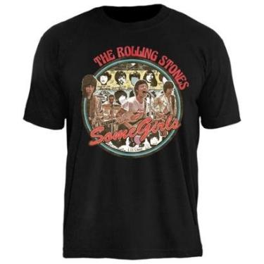Imagem de Camiseta de Banda Rolling Stones em Algodão Manga Curta Gola Redonda-Unissex