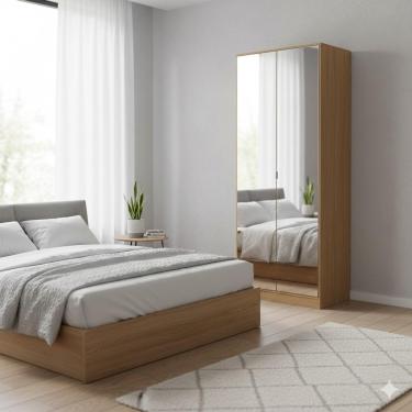 Imagem de Armário Sapateira Demóbile Grife 2 Portas de Bater 6 Prateleiras e 1 Gaveta Interna 18 Pares - 182x71cm