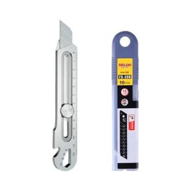 Imagem de Faca Elétrica Retrátil De Aço SK5 Com Lâmina De 18mm Para Papel, Tecid