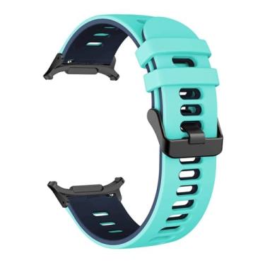 Imagem de Clouism Pulseira de silicone para samsung galaxy watch 7 ultra 47mm sem lacunas pulseira esportiva para galaxy watch ultra 47mm pulseiras de relógio(TealMidU)