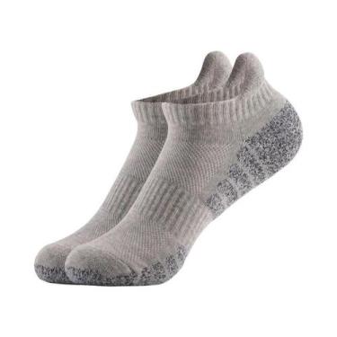 Imagem de Meias Esportivas Unissex De Cano Baixo Respiráveis De Algodão Com Sola