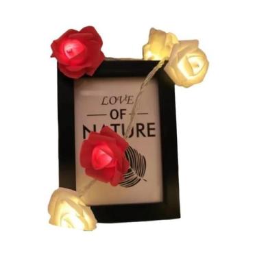 Imagem de Luzes De Cordão LED Rosa Em Forma De Flor, Operadas Por Bateria, Para 