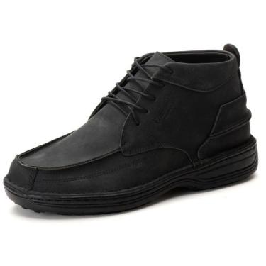 Imagem de Bota Casual Masculina Linha Conforto Couro Ranster - 8004 - Preta - AR