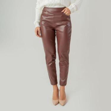 Imagem de Calça susie couro skinny feminina - Susie Modas, Marrom, M