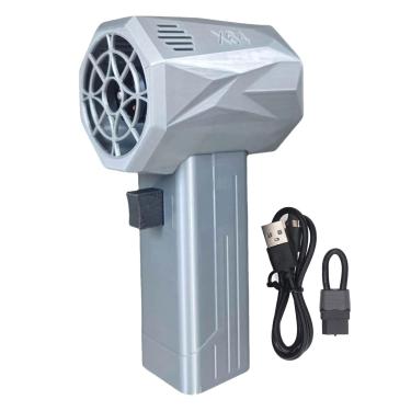 Imagem de FTVOGUE Ventilador Jet Dry, Motor Sem Escova de Alta Velocidade de 64 Mm 240 Km/H Velocidade do 1400g Fibra de Carbono de Impulso Leve 400g para Secagem de Carro Limpeza de Neve (SILVER)