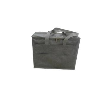 Imagem de Qozary Pacote com 2 caixas de arquivos portáteis com caixa de arquivo para pendurar com tampas, bolsa de arquivo portátil dobrável com alça, bolsa organizadora de documentos para escritório, casa