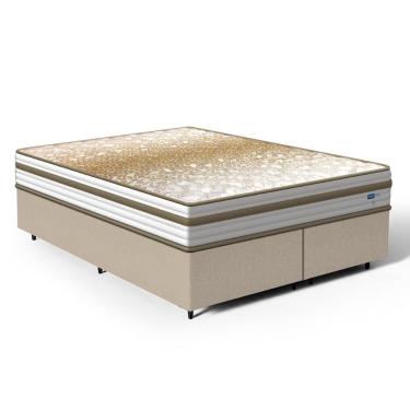 Imagem de Cama Box com Colchão de Molas Ensacadas Double Face Pillow Euro Alfa Probel Queen 158cm