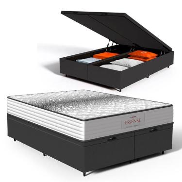 Imagem de Cama Box Baú com Colchão de Molas Ensacadas Double Face Essence Probel Queen 158cm