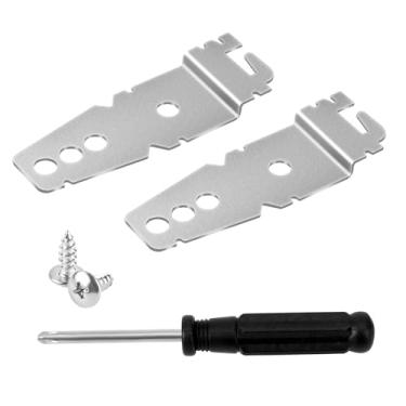 Imagem de 2 peças de suporte de montagem para lava-louças, 8269145 suportes de montagem sob o balcão com parafusos, clipes resistentes para lava-louças compatíveis com GE Samsung