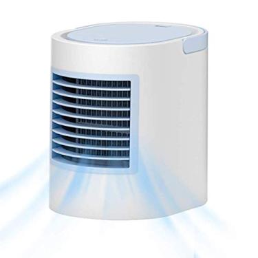Imagem de Ventilador de ar condicionado elíptico, refrigerador de ar pequeno, mini regulador de evaporação USB com 3 velocidades e luzes noturnas