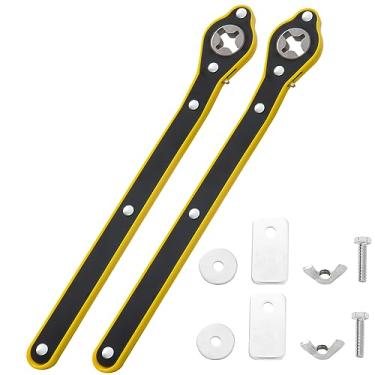 Imagem de 2 peças de chave catraca automática para economia de trabalho, universal de 360 graus de roda de pneu giratória, chave de tesoura, macaco de elevação, ferramenta de alça de velocidade para carro, motocicleta, SUV