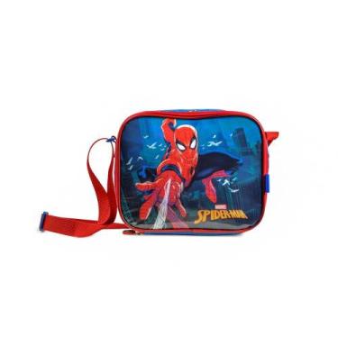 Imagem de Lancheira Térmica Infantil Masculina Homem Aranha Azul - Bagaggio, U, 