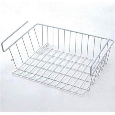 Imagem de Prateleira de cozinha Suporte de balcão de cozinha 3 peças sob a mesa cesta suspensa cesta de arquivo de metal cesta de armazenamento de geladeira prateleira de armazenamento multifuncional de cozinha