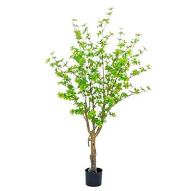 Imagem de SLGGPJBU Plantas falsas plantas artificiais simulação árvore vaso plantas artificiais em vaso chão bonsai casa sala de estar decoração jardim árvore falsa plantas artificiais interior ao ar livre, C