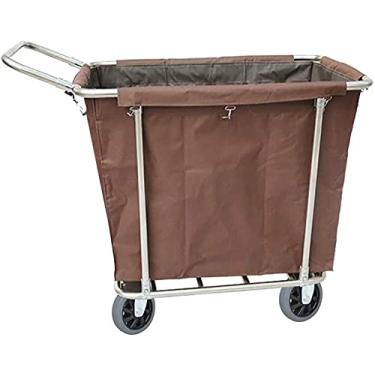 Imagem de Carro de serviço, veículos de coleta de carrinhos, veículos de reciclagem, carrinho de classificador de lavanderia, carrinho de serviço de hotel comercial de aço inoxidável com sacos removíveis e