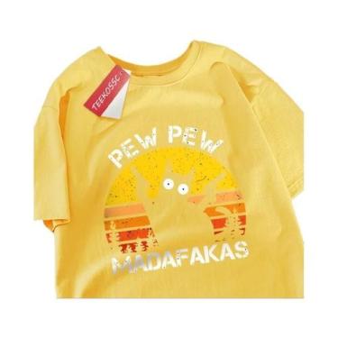 Imagem de Camiseta Masculina Oversized De Algodão Para O Verão, Estilo Harajuku,