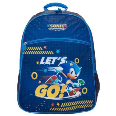 Imagem de Mochila Infantil Sonic 2026 Escolar Costas Original Pacific
