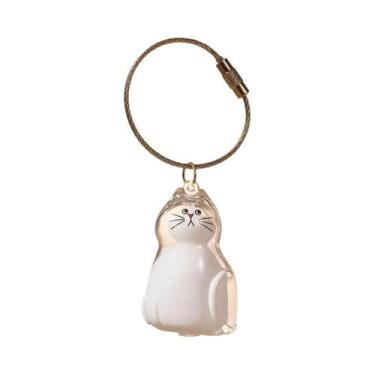 Imagem de Pingente De Cabelo De Cachorro Transparente E Fofo, Chaveiro Portátil 