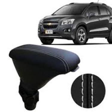 Imagem de Apoio De Braço Tracker sintético Preto Com A Costura Branca