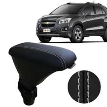 Imagem de Apoio De Braço Tracker sintético Preto Com A Costura Branca