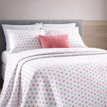 Imagem de Colcha Casal Dohler Piquet Favo Estampada 100% Algodão Macia 3pçs, VEN