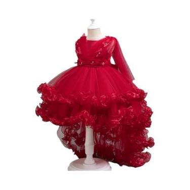 Imagem de Vestido De Dama De Honra Para Meninas, Vestido De Princesa Com Renda E