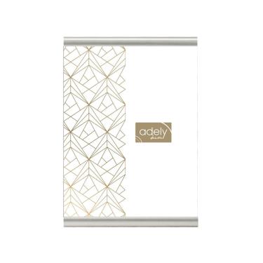 Imagem de Porta-Retrato 10X15 Prata - Alumínio - Clip Adely Decor