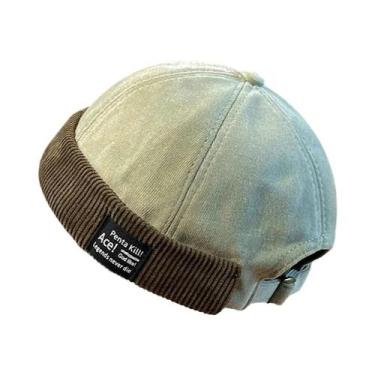 Imagem de Gorro Unissex Y2K Vintage De Corduroy Sem Aba Estilo Docker Retro Hip 