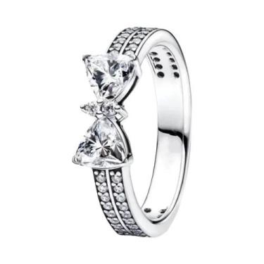 Imagem de Anel De Pérola Com Laço Em Prata 925 Para Mulheres, Joias Exquisitas D