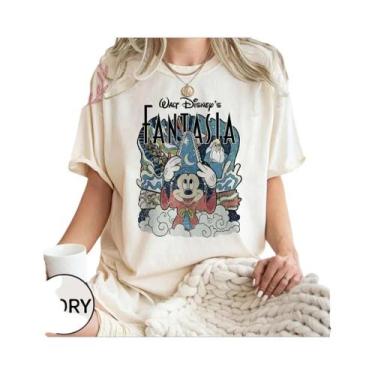Imagem de Camiseta Vintage Disney Fantasia Sorcerer Mickey, Camiseta Retro Walt 