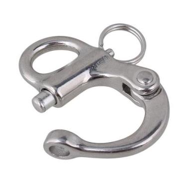 Imagem de Manilha Orça Em Aço Inox Fixa 90 Mm Com Trava Max Até 830Kg - Abrolhos