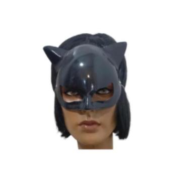 Imagem de Máscara Mulher-Gato Cosplay Halloween - Preto - Genérico
