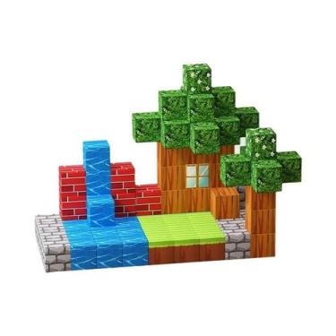 Imagem de Conjunto De Blocos Magnéticos Para Meninas 100 Peças Mundo Da Mineraçã