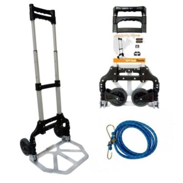 Imagem de Carrinho De Mão Alumínio Dobrável Para Carga 80kg