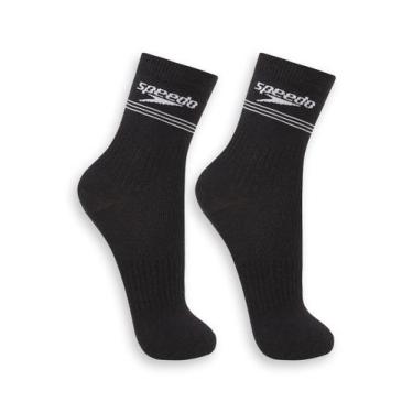 Imagem de Meia Esportiva Cano Médio Speedo 8030, Preto, 39-44