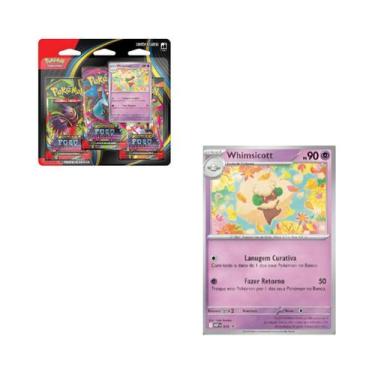 Imagem de Pokemon TCG Blister Triplo Fogo Fantasmagórico Whimsicott - Copag