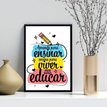 Imagem de Quadro Decorativo Homenagem Para Professores 33X24Cm
