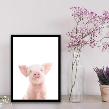 Imagem de Quadro Porquinho Baby Sorrindo 24X18Cm
