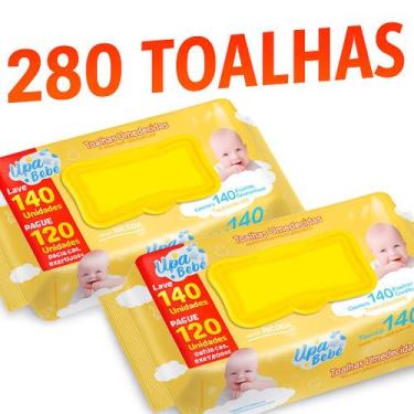 Imagem de Kit Lenços Umedecidos Upa Bebê  Sem Álcool  Kit Toalhas Umedecidas  Pa