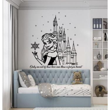 Imagem de Adesivo de parede  frozen - Ambiente dekorado, 40cm, preto
