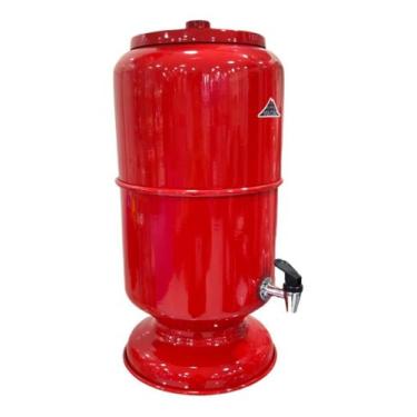 Imagem de Filtro Modelo Barro  5 Litros - C/1 Vela C/carvão + Bóia - avc, Vermel