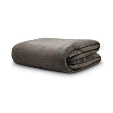 Imagem de Cobertor Casal Neo Velour 180x220 Liso 300g/m² Marrom - Camesa