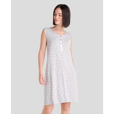 Imagem de Camisola Plumas sem Manga - Lohe, Cinza, XG