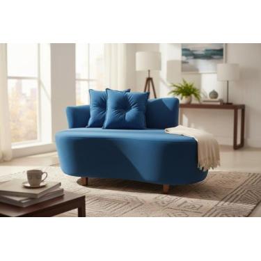 Imagem de Namoradeira Sofá Feijão Suria 150cm Orgânica Bouclé - Mansão Decor