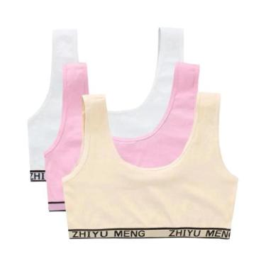 Imagem de Sutiãs De Treinamento Para Adolescentes, Tops Sem Fio Para Puberdade, 