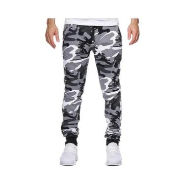 Imagem de Calças De Esporte Camufladas Para Homens Em Tamanho Grande, Casual, Co
