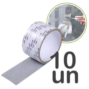 Imagem de Fita Adesiva para Reparo de Telas Mosqueteiras 5cm x 2m Fibra de Vidro