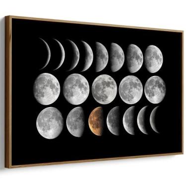 Imagem de Quadro decorativo Fases da Lua - Art Canvas, 160 x 100 cm, Tabaco
